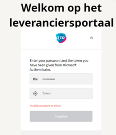 Welkom leveranciersportaal Welkom leveranciersportaal