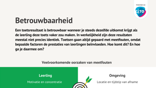 Betrouwbaarheid Betrouwbaarheid