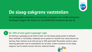 De slaag-zakgrens vaststellen De slaag-zakgrens vaststellen