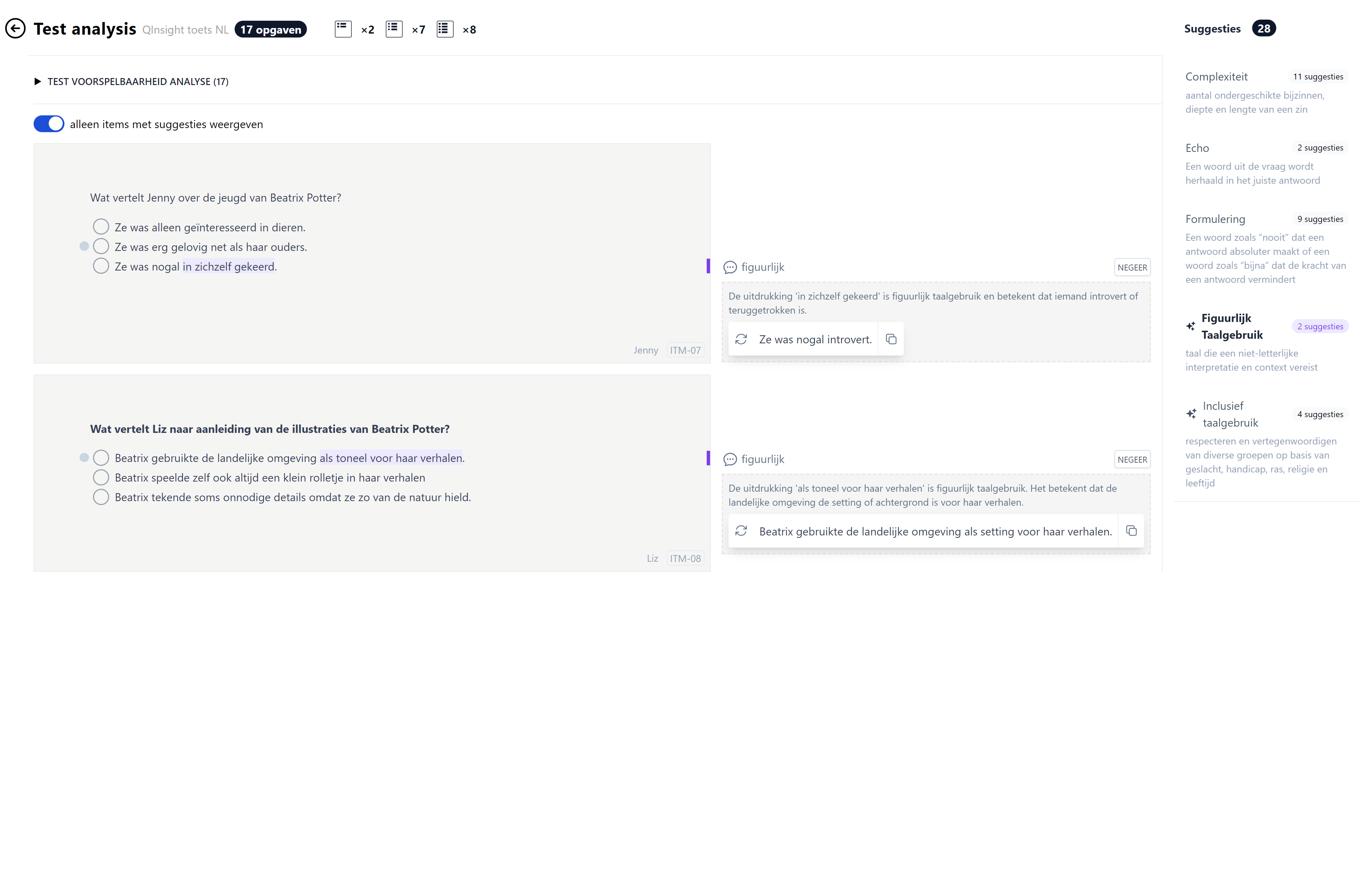 Q-Insight CitoLab schermafbeelding