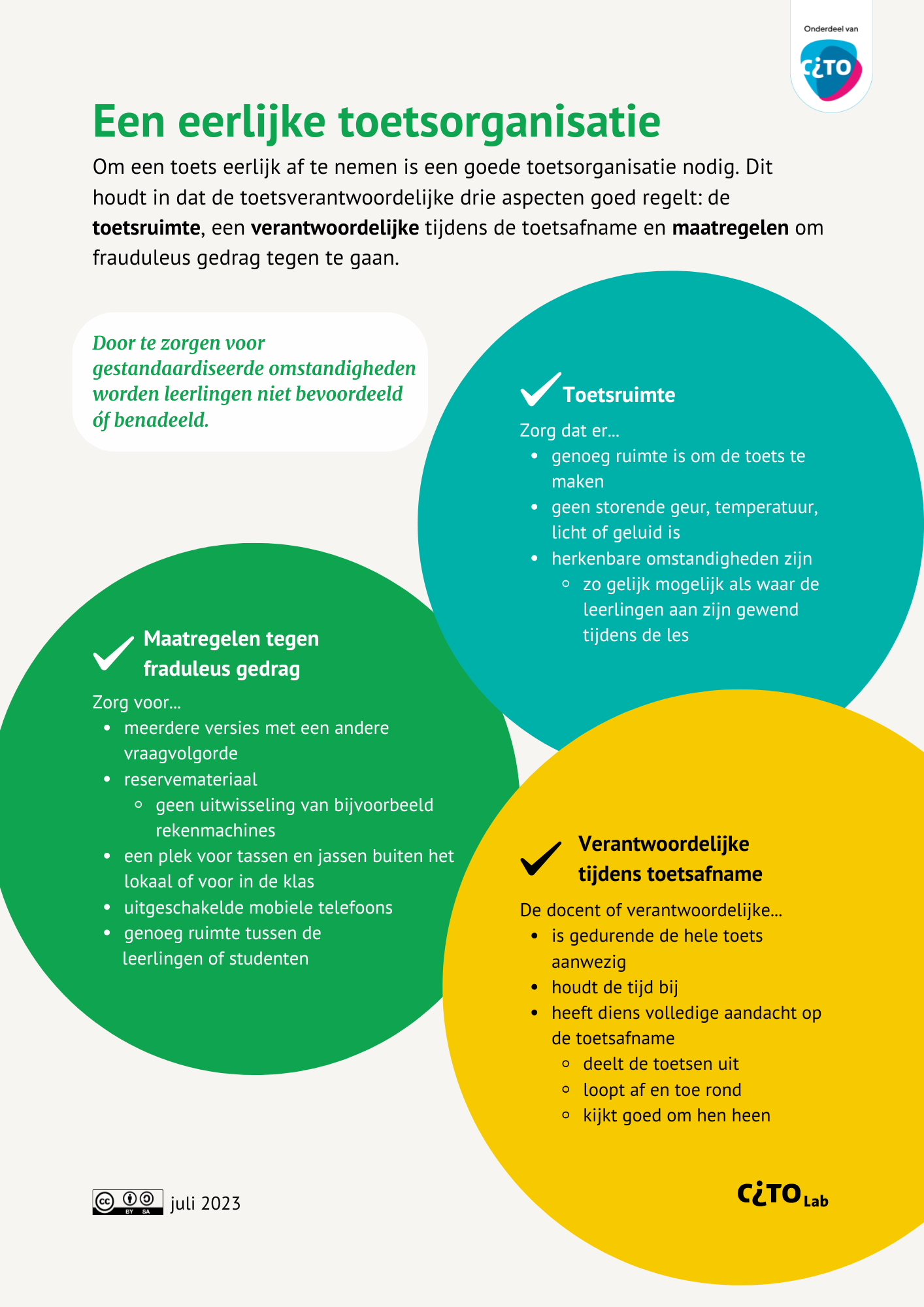 Een eerlijke toetsorganisatie