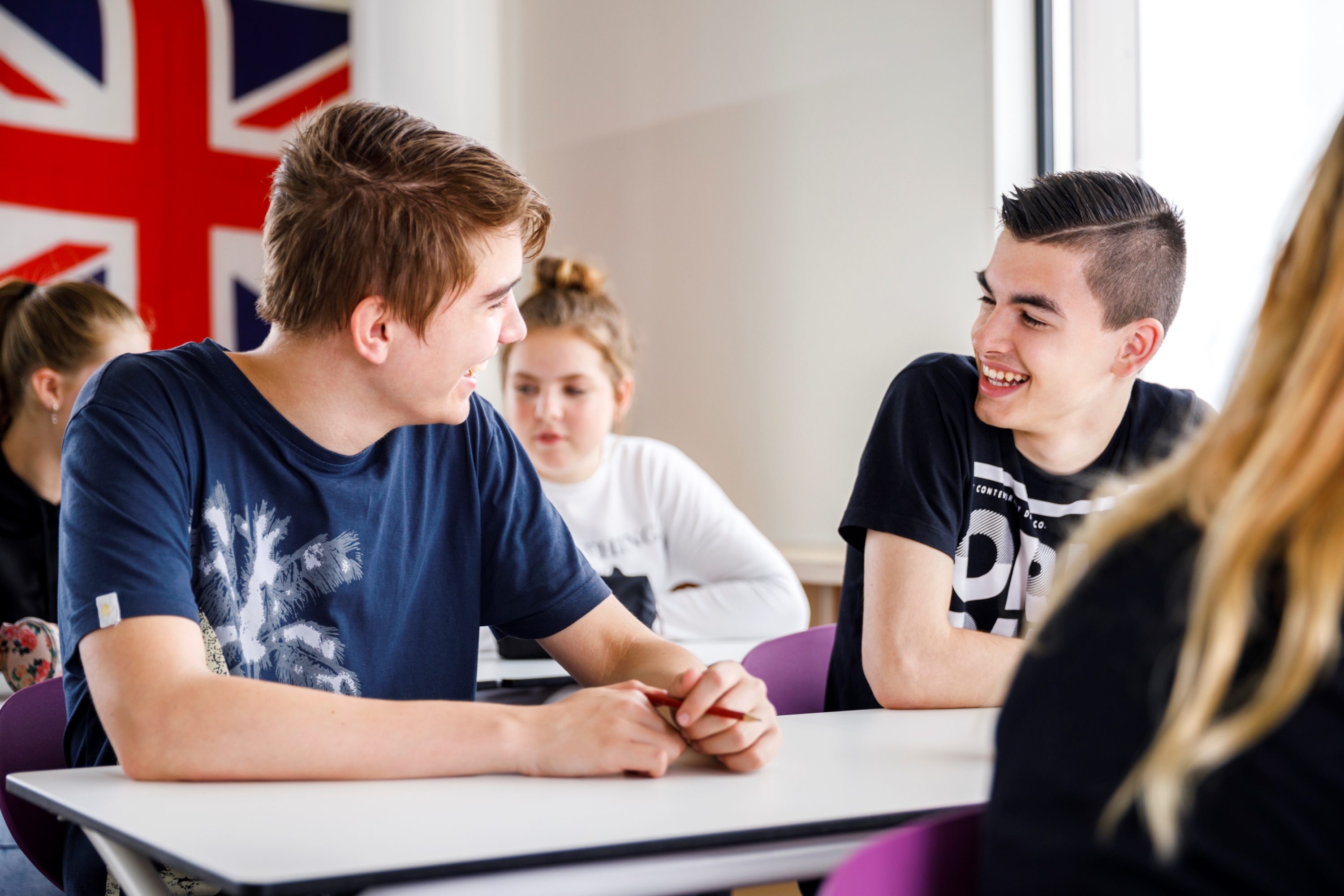 Leerlingen voortgezet onderwijs in de klas