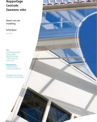 Advies rapportage Centrale Examens mbo Advies rapportage Centrale Examens mbo