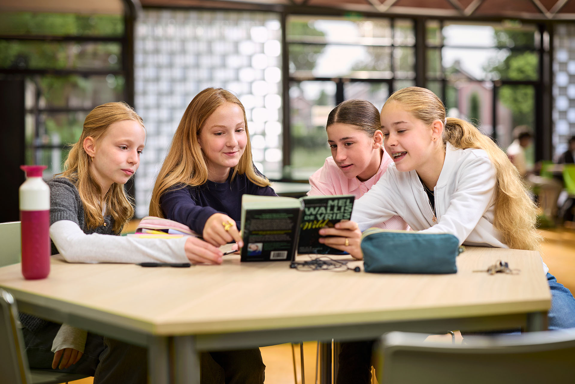 Leerlingen in gesprek