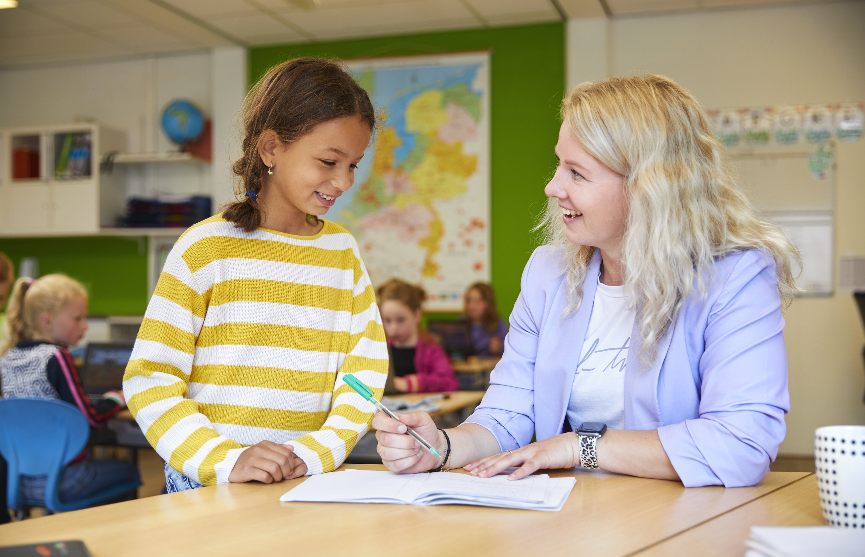Leerkracht en leerling primair onderwijs