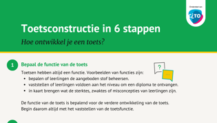 Toetsconstructie in 6 stappen Toetsconstructie in 6 stappen