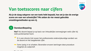 Van toetsscores naar cijfers Van toetsscores naar cijfers