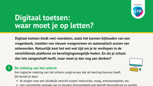 Digitaal toetsen: waar moet je op letten? Digitaal toetsen: waar moet je op letten?