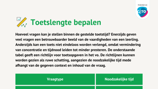 Toetslengte bepalen Toetslengte bepalen